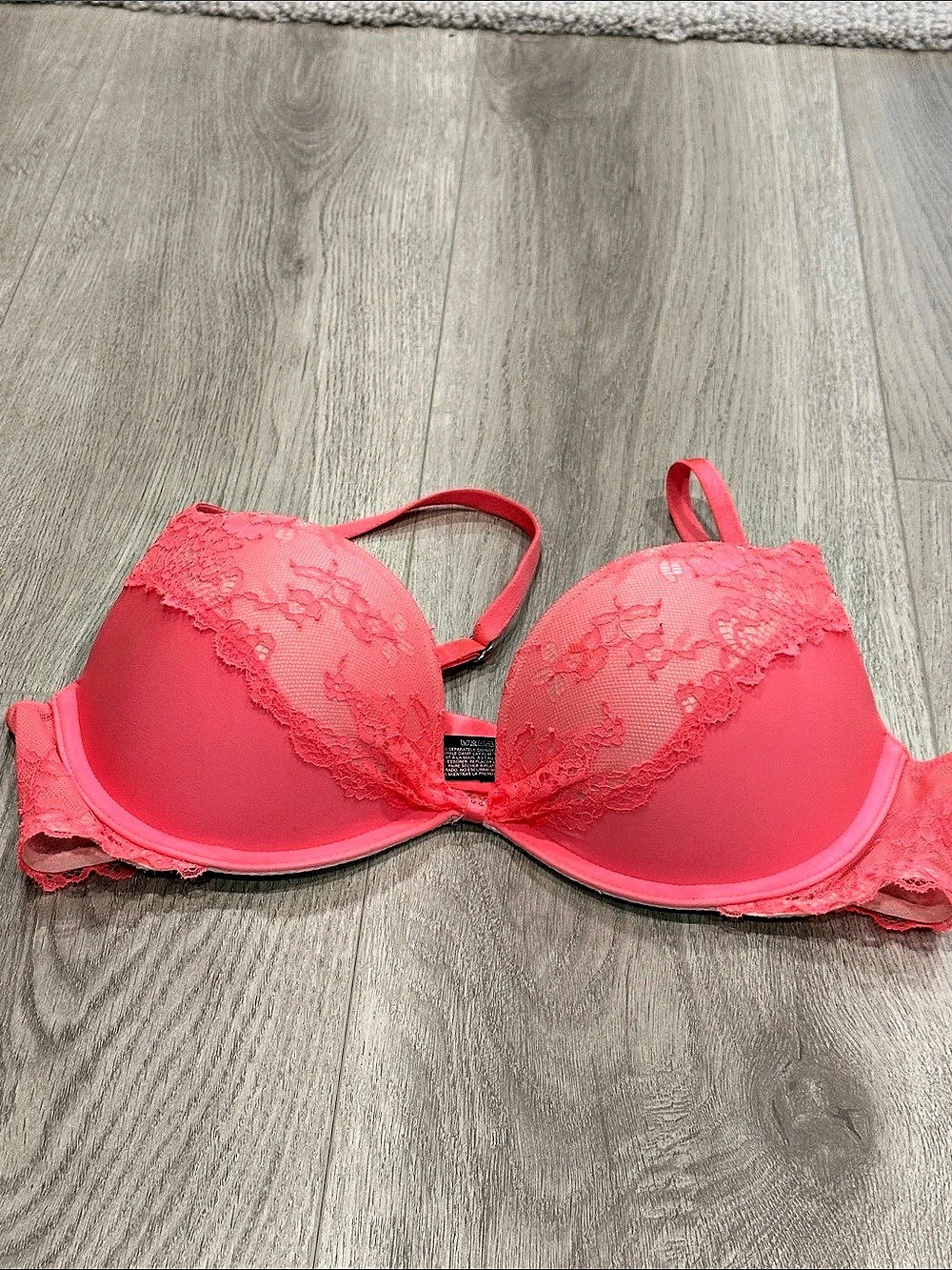 Victoria's Secret Padded Demi Bra Lace Pink
